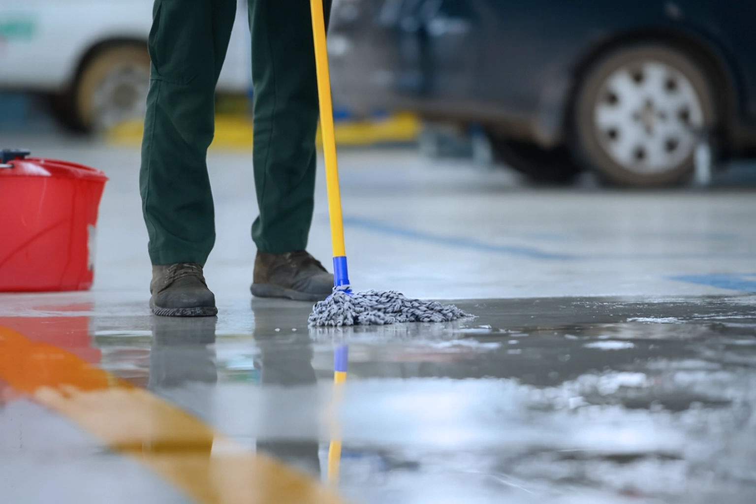 Parking Garage Power Washing